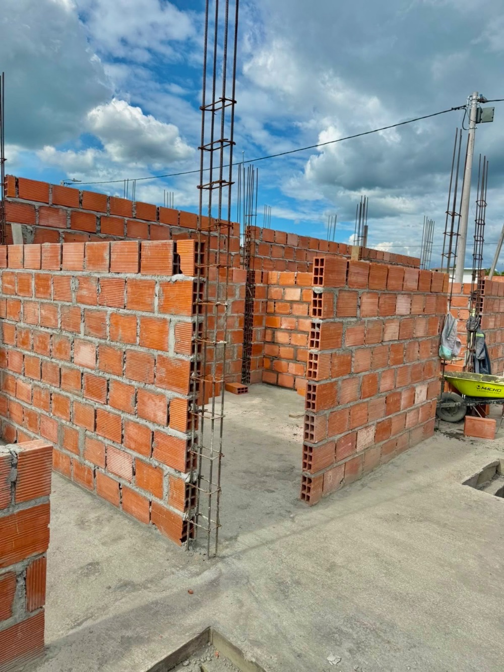 Planta superior — avance de obra